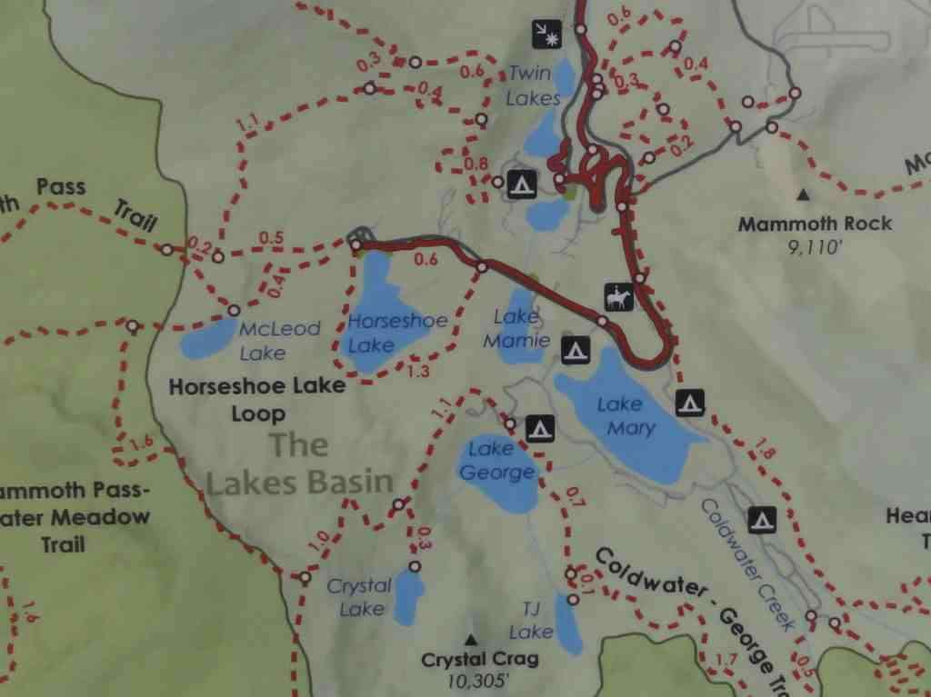 Lake Mary Campground Mammoth Map